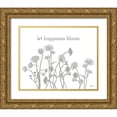 thumbnail image 1 of Sherrill, Kate 14x12 Gold Ornate Wood Framed with Double Matting Museum Art Print Titled - Let Happiness Bloom, 1 of 4