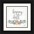thumbnail image 1 of Sherrill, Kate 15x15 Black Ornate Wood Framed with Double Matting Museum Art Print Titled - Eucalyptus Pumpkins Happy Fall, 1 of 4