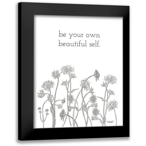 Sherrill, Kate 15x18 Black Modern Framed Museum Art Print Titled - Be Your Own Beautiful Self