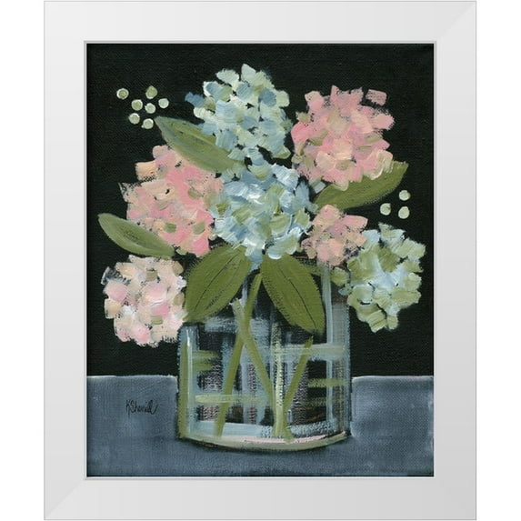 Sherrill, Kate 15x18 White Modern Wood Framed Museum Art Print Titled - Hydrangea Bouquet