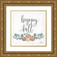 thumbnail image 1 of Sherrill, Kate 20x20 Gold Ornate Wood Framed with Double Matting Museum Art Print Titled - Eucalyptus Pumpkins Happy Fall, 1 of 4