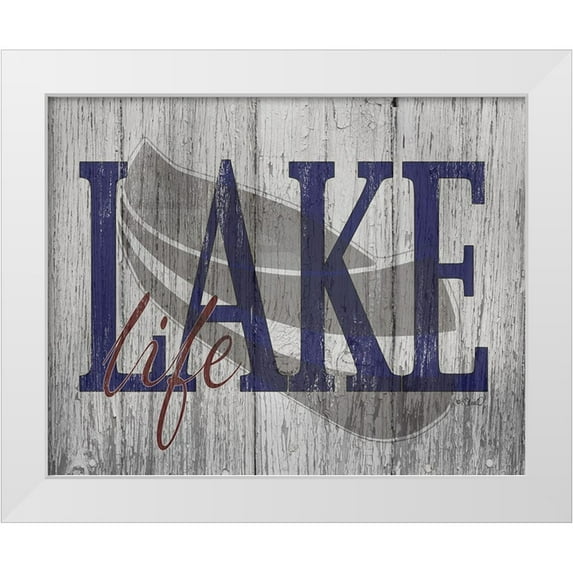 Sherrill, Kate 24x20 White Modern Wood Framed Museum Art Print Titled - Lake Life