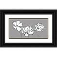 thumbnail image 1 of Sherrill, Kate 32x18 Black Ornate Wood Framed with Double Matting Museum Art Print Titled - Three Blooms Sketch, 1 of 4