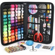 Sherry 251-Piece Deluxe Sewing Kit for Adults - Complete Needle & Thread Set with Travel Case, Machine Bobbins, Buttons & Tools
