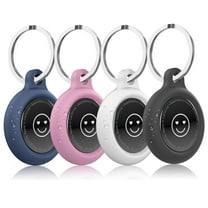 Sherry AirTag Holder Waterproof Keychain, Blue/Pink/White/Black, 4 Pack