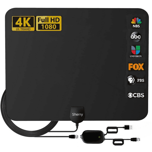 Sherry Amplified HDTV Indoor Antenna Long 250+ Miles Range Signal