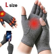 Sherry Arthritis Glove Compression Joint Finger Pain Relief Hand Wrist Support Bracket (L Size)