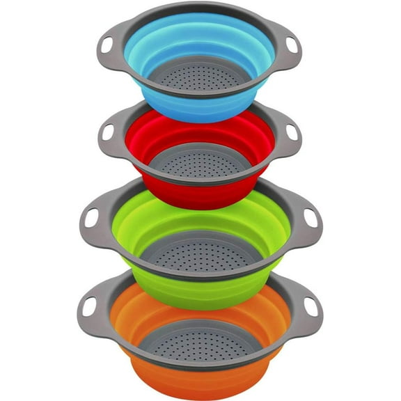 Sherry Collapsible Strainers & Colanders Set - Space Saving Expandable Kitchen Colander for Pasta, Veggies