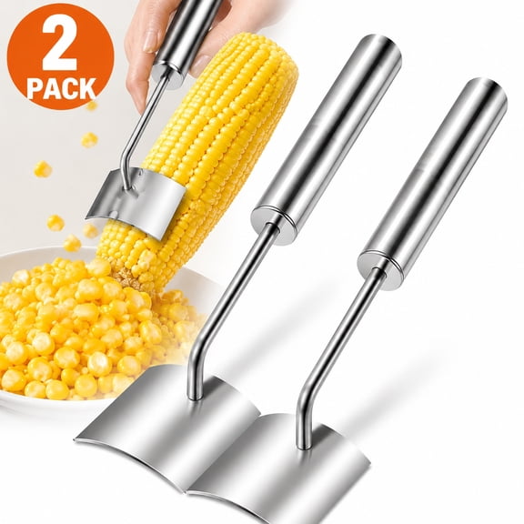 Sherry Corn Peeler & Cob Stripper Tool - Stainless Steel Corn Kernel Cutter for Corn on The Cob - Safe & Efficient Kitchen Tool