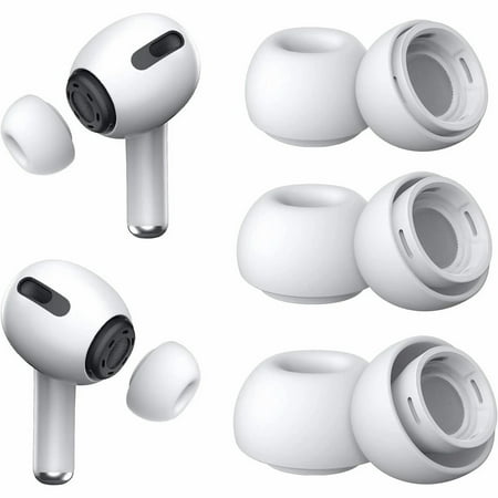SIISLL Earbud Tips Replacement for AirPods Pro & AirPods Pro 2, White, 3 Pack