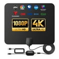 thumbnail image 1 of Genreen TV Antenna Indoor Long Range 900 Miles, Supports 4K 1080p Smart TV Signal Reception with Signal Amplifier 16.5ft HDTV Coax Cable, 1 of 7