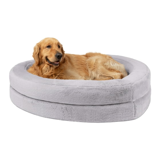 Sherry Kline 27-inch Heart Shape Dog Bed (Grey, 27-INCH DIAMETER)