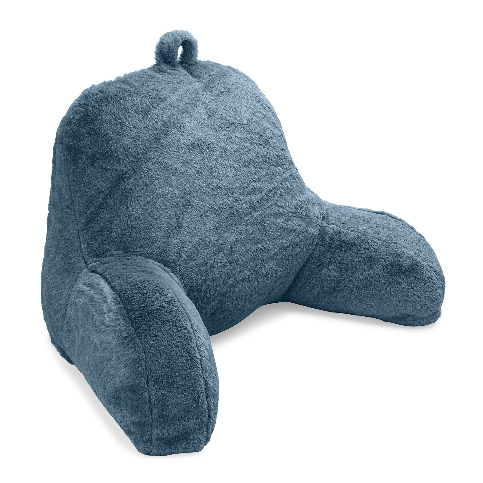 Sherry Kline Adult Faux Fur Backrest Pillow BLUE STONE
