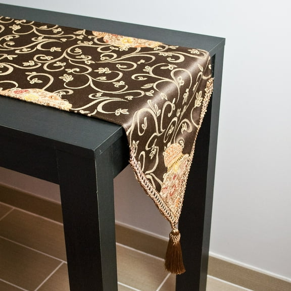 Sherry Kline  Amphora Brown Table Runner 13" x 72"
