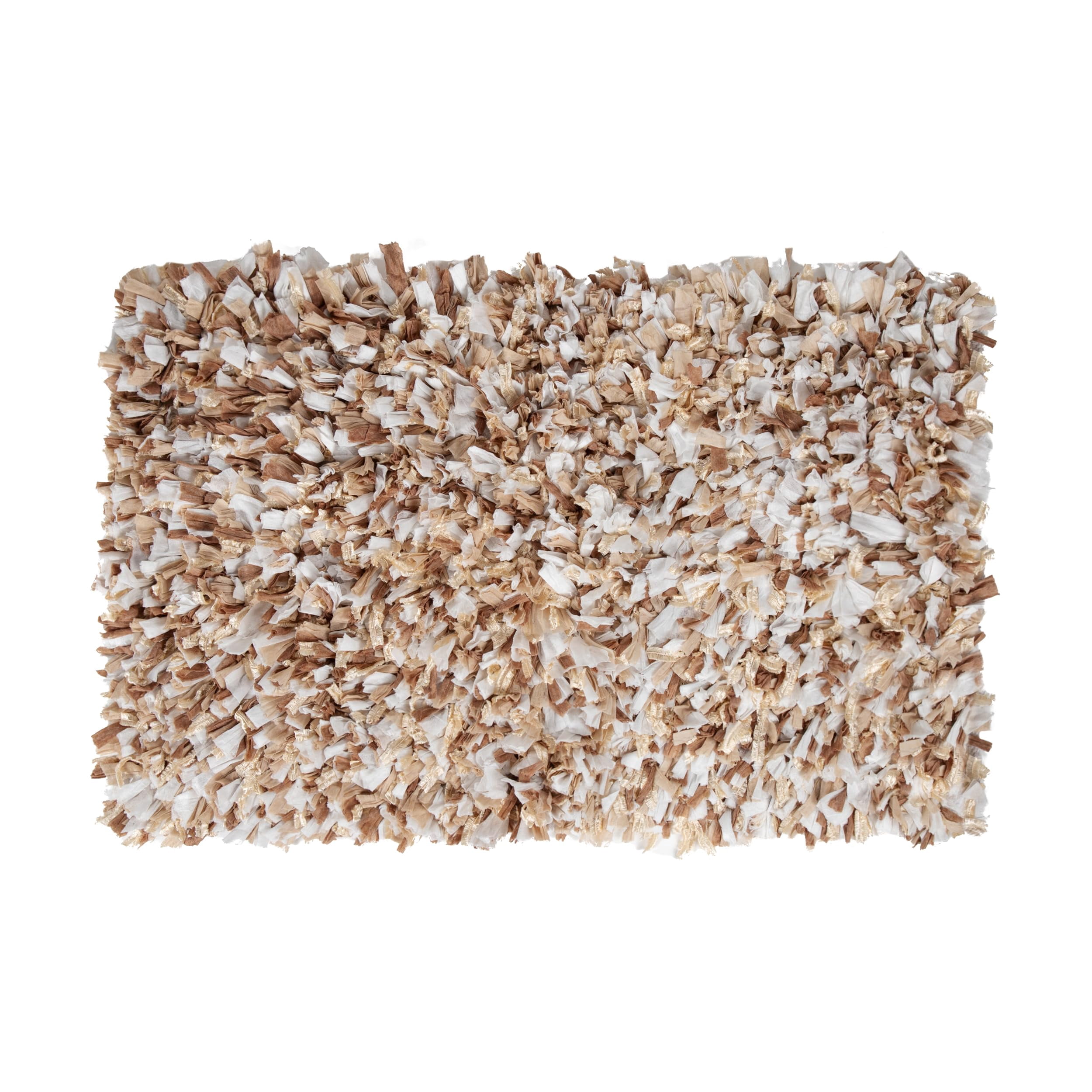 Sherry Kline Angelique Bathroom Rug, Water Absorbent Shower Mat, Durable Bath Accessories, Machine Washable Cotton Rugs, Polyester Bath Mat for Decor,Paper Feather Design, Non Slip (20X32,Taupe)