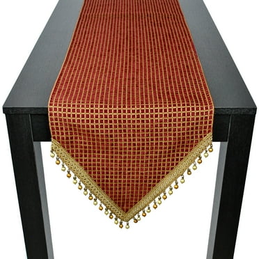 Sherry Kline  Checkered Beads Table Runner 13 x 90