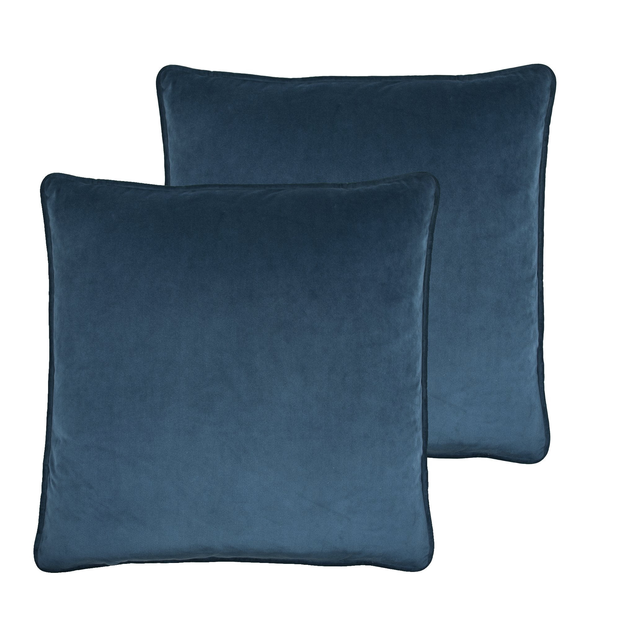 Sherry Kline Elite Velvet Corded-Edge Pillow Covers, Decorative Throw Pillow Covers for Your Living Room and Bed (Set of 2, Bluestone, 20x20)