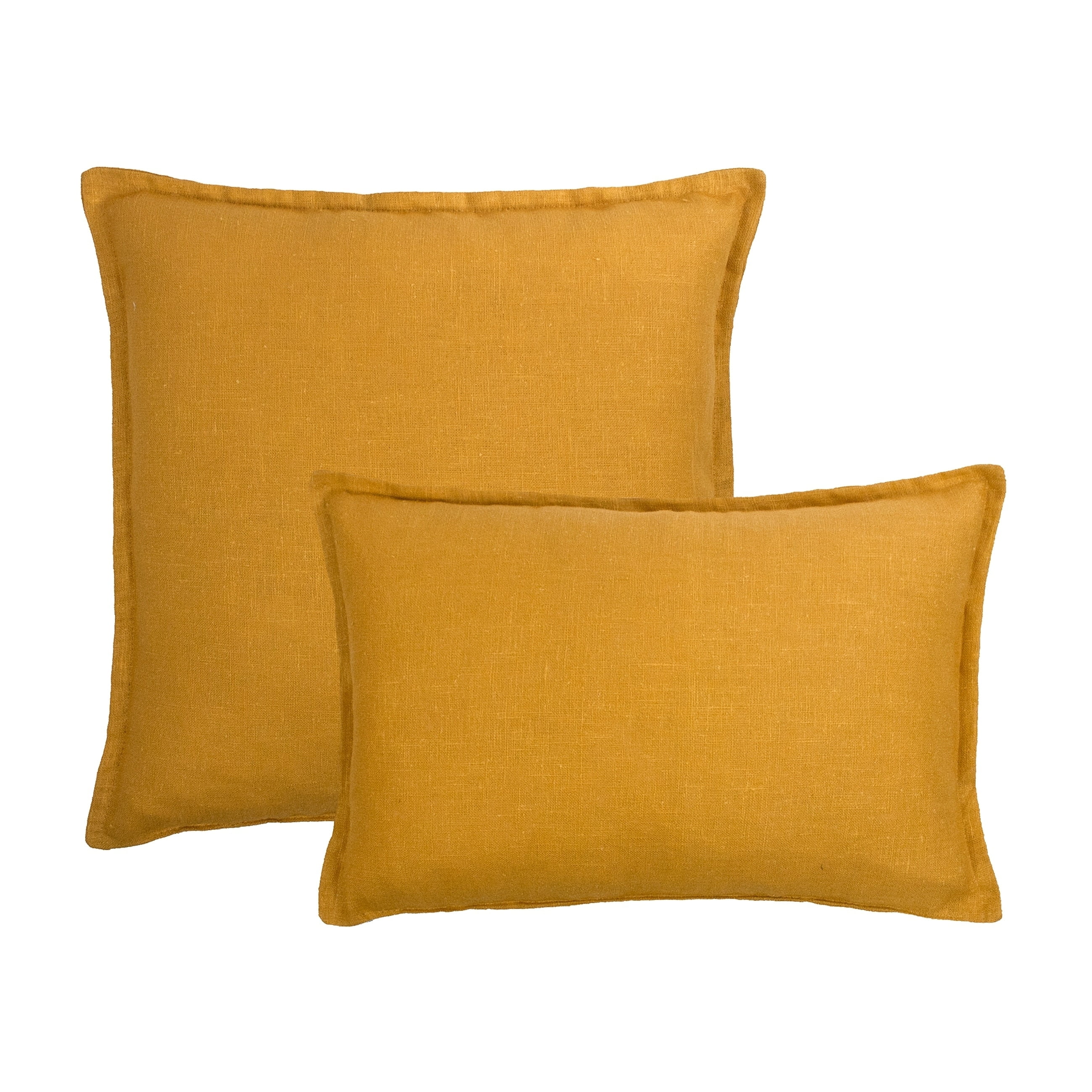 Amber Linen Reversible Rectangular Pillow Set