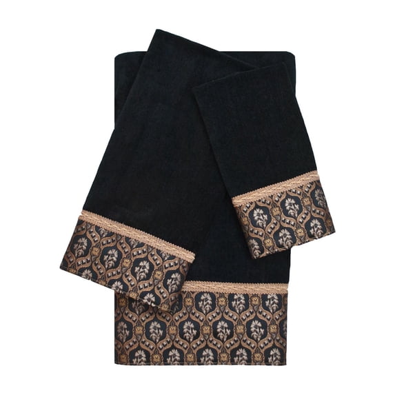 Sherry Kline Heartfield 3-Piece Decorative Embellished Towel Set