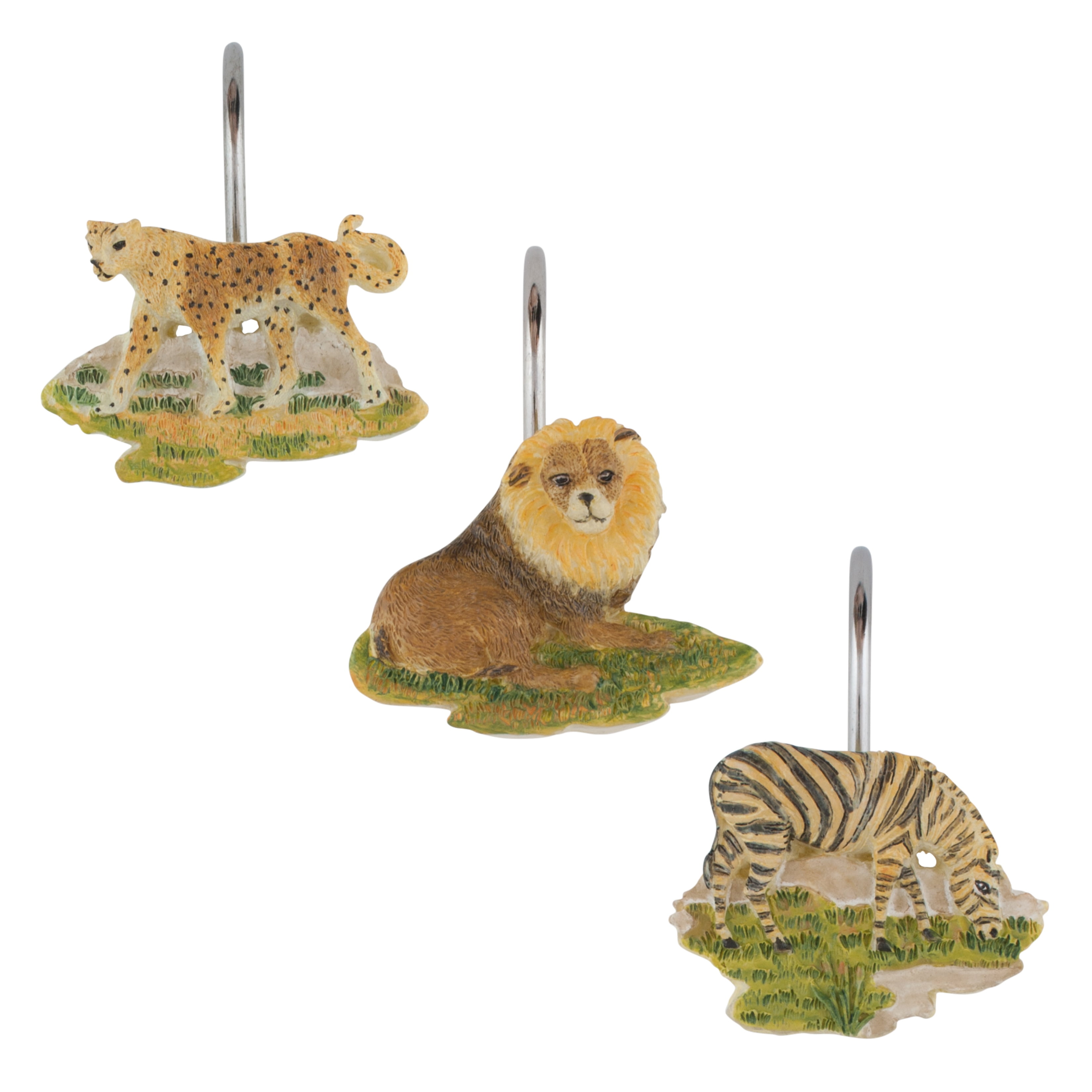 Sherry Kline Jungle Safari Shower Curtain Hooks (Set of 12) - Green ...