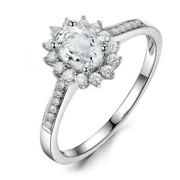 Sherry Lynn Engagement Ring Sterling Silver Oval Cz Womens Ginger Lyne Collection