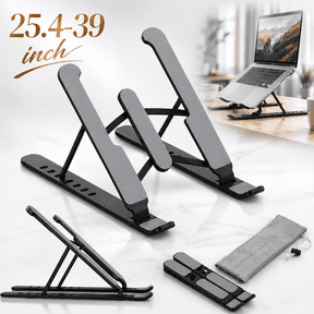 Sherry Portable Laptop Stand with 6 Levels of Vertical Height Adjustable Angles, Aluminum Foldable Laptop Holder for Laptops Tablets Compatible with MacBook Pro/Air, Lenovo, HP, 25.4-39 inch, 6cm