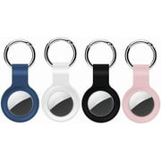 Sherry Waterproof Silicone Airtag Holder Keychain, 4 Count Pack