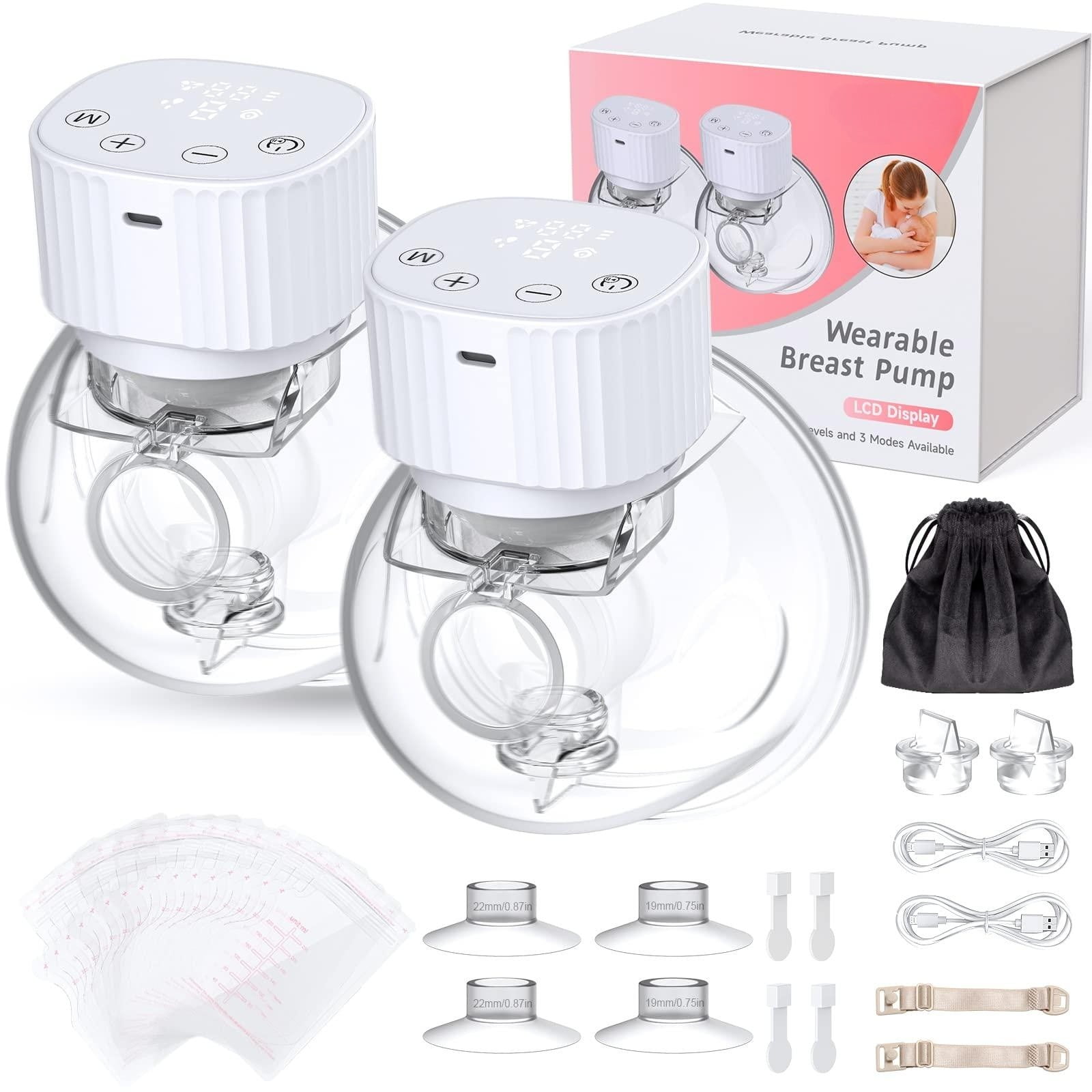 Sherry Wearable Breast Pump,Hands Free Breast Pump,Breast Pump,LED  Display,Low Noise &Painless Breastfeeding,3 Modes & 9 Levels,Electric  Breast