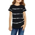 thumbnail image 1 of Sherrylily Girls Casual Short Sleeve T Shirts Button Tunic Tops Striped Loose Tee Blouse Size 4-15, 1 of 3