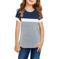thumbnail image 1 of Sherrylily Girls Casual Short Sleeve T Shirts Kids Loose Cute Tops Color Block Tee Size 4-15, 1 of 4