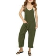 thumbnail image 1 of Sherrylily Girls Casual Sleeveless Spaghetti Strap Jumpsuit Loose Fit Romper Long Pants with Pockets, 1 of 5