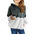 thumbnail image 1 of Sherrylily Girls Fuzzy Fleece Hoodies Sweatshirt Casual Loose Pullover with Pockets 4-15 Years, 1 of 5