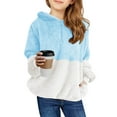 thumbnail image 1 of Sherrylily Girls Fuzzy Fleece Hoodies Sweatshirt Casual Loose Pullover with Pockets 4-15 Years, 1 of 6