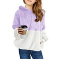 thumbnail image 1 of Sherrylily Girls Fuzzy Fleece Hoodies Sweatshirt Casual Loose Pullover with Pockets 4-15 Years, 1 of 7