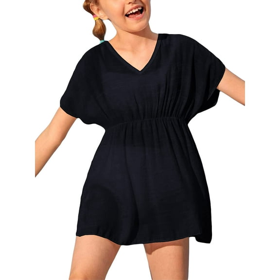 Sherrylily Girls Swimwear Cover Ups Beach Suit Cover Ups Bikini Swimsuit Girl Tunic Dress