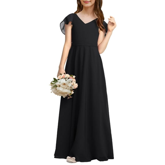 Sherrylily Kids Girl Bridesmaid Dresses Chiffon Flower Long Party Pageant Gowns Dress