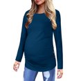 thumbnail image 1 of Sherrylily Maternity Shirt Side Button and Ruched Tunic Tops Long Sleeve T-Shirts, 1 of 1