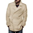 thumbnail image 1 of Sherrylily Men Pea Coat Double Breasted Winter Fashion Trench Coats, 1 of 6
