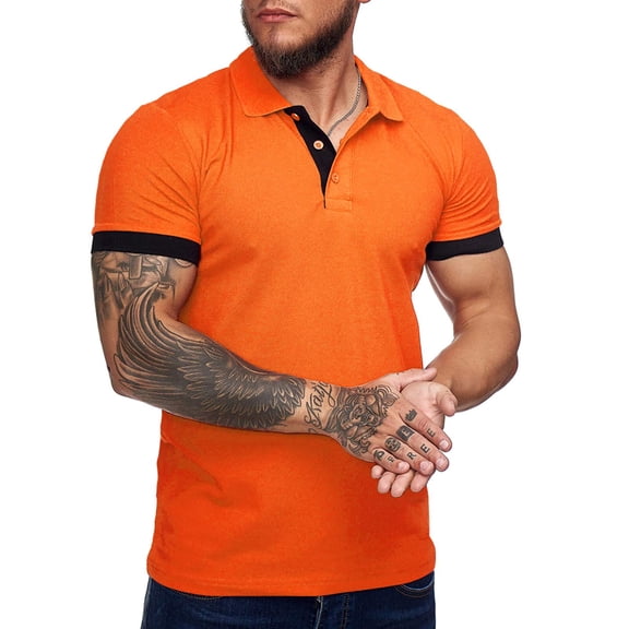 Sherrylily Men Short Sleeve Casual Slim Fit Polo Shirts Cut Shirts