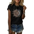 thumbnail image 1 of Sherrylily Summer Sun and Moon Print Graphic T-shirts for Women, 1 of 5