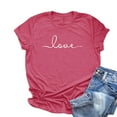 thumbnail image 1 of Sherrylily Summer Women Graphic T-Shirt Tees Love Printed Casual Short Sleeve Loose Tops, 1 of 5