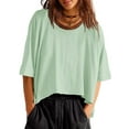 thumbnail image 1 of Sherrylily Summer Women Oversized Cropped T-Shirts Casual Short Sleeve Loose Tops, 1 of 6