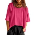 thumbnail image 1 of Sherrylily Summer Women Oversized Cropped T-Shirts Casual Short Sleeve Loose Tops, 1 of 6