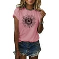thumbnail image 1 of Sherrylily Summer Women Sunflower Short Sleeve T Shirt Cute Graphic Tees Loose Tops, 1 of 5