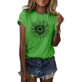 thumbnail image 1 of Sherrylily Summer Women Sunflower Short Sleeve T Shirt Cute Graphic Tees Loose Tops, 1 of 3