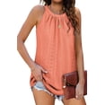 thumbnail image 1 of Sherrylily Summer Women Tank Top Loose High Neck Sleeveless Tops Flowy Cami Pleated Shirts, 1 of 5