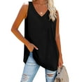 thumbnail image 1 of Sherrylily Summer Women V Neck Tank Tops Loose Casual Sleeveless Shirts Tunic Fashion Tops, 1 of 6