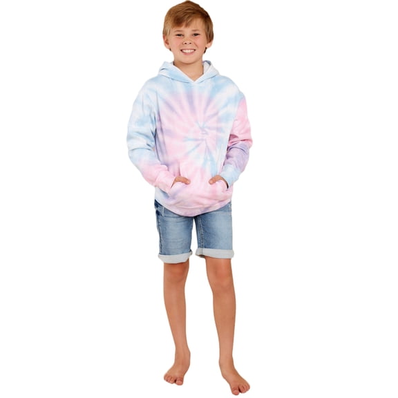 Sherrylily Unisex Kids Tie Dye Sweatshirt Boys Girls Hooded Kangaroo Pocket Pullover Hoodies