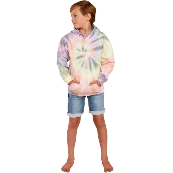 Sherrylily Unisex Kids Tie Dye Sweatshirt Boys Girls Hooded Kangaroo Pocket Pullover Hoodies