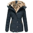 thumbnail image 1 of Sherrylily Winter Women Coats Zipper Hooded Faux Fur Inside Down Jackets S-2XL, 1 of 4
